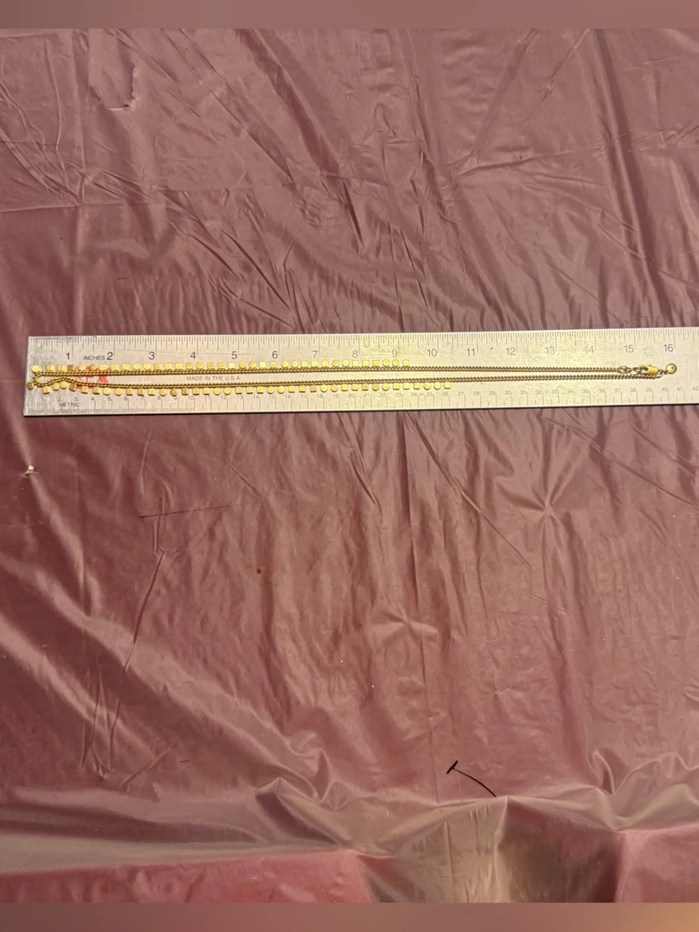 Madewell Gold Tone Mini Geochain Long Necklace - Picture 9 of 9